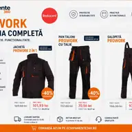 Echipamente360.ro are 40% reducere la echipamentele de protectie din colectia PROWORK