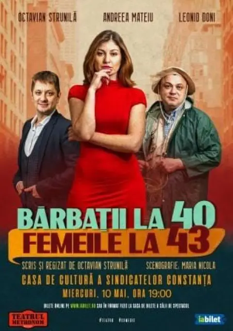 Barbatii la 40, femeile la 43